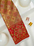 Kanchipuram Style Tissue Silk Saree with Parrot Motif Border