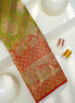 Meenakari Floral Jaal & Royal Elephant Motif Tissue Silk Saree