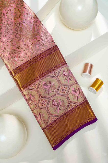 Meenakari Design Tissue Silk Saree