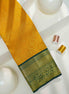 Square Grid Floral Chakra & Banarasi Border Pure Silk Saree