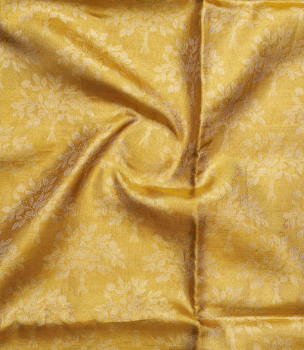 Leaf Pattern Tissue Silk Saree with Gold Zari (Revalue)
