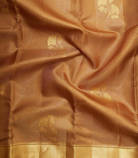 Plain Fancy Butta Design Pure Tissue Silk Saree