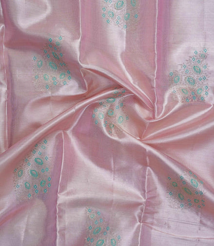Mango Paisley Butta & Full Silver Zari Tissue Silk Saree