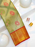 Korvai Tissue Silk Saree with Silver Zari Work