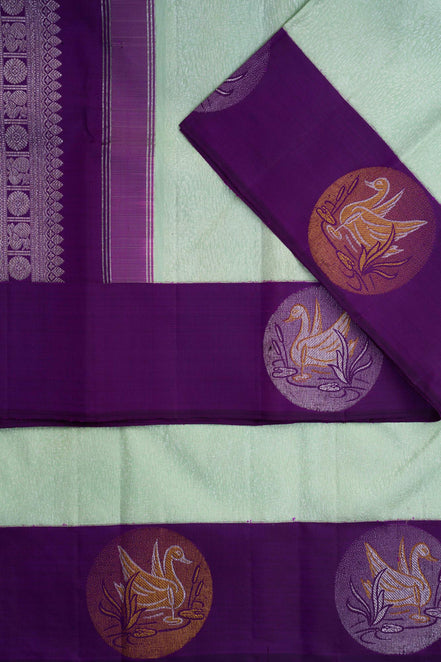 Kanchipuram Style Pure Silk Saree with Silver Touch (Revalue)
