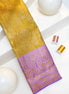 Fancy Seamless Leaves Pattern Tissue Silk Saree