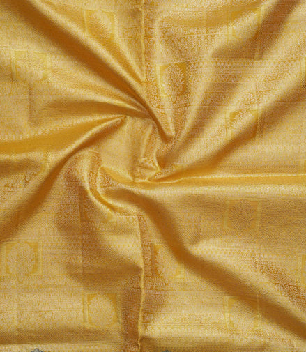 Scalloped Mughal Arch & Kalash Tree Motif Tissue Silk Saree