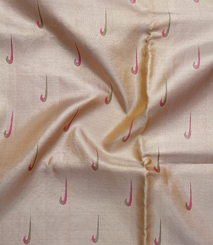 Paithani Style Paisley Motifs Gold & Silver Tissue Silk Saree