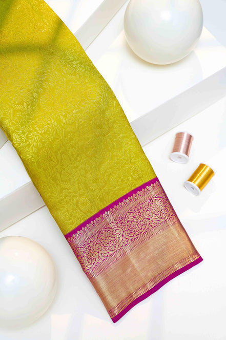 All-Over Floral Jaal & Traditional Arch Motif Pure Silk Saree