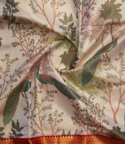 Kalamkari Design Saree Tissue Silk saree