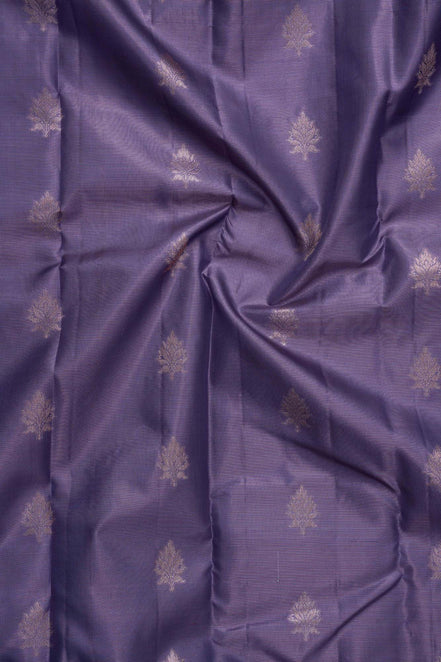Royal Purple Floral Tree Butta Tissue Silk Saree