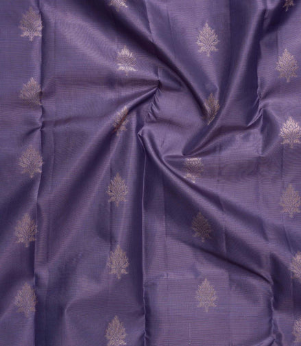 Royal Purple Floral Tree Butta Tissue Silk Saree