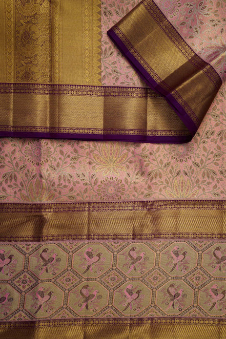Meenakari Design Tissue Silk Saree