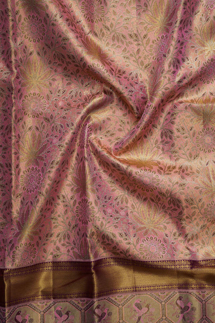 Meenakari Design Tissue Silk Saree