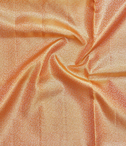 Micro-Leaf Jaal & Peacock Medallion Tissue Silk Saree