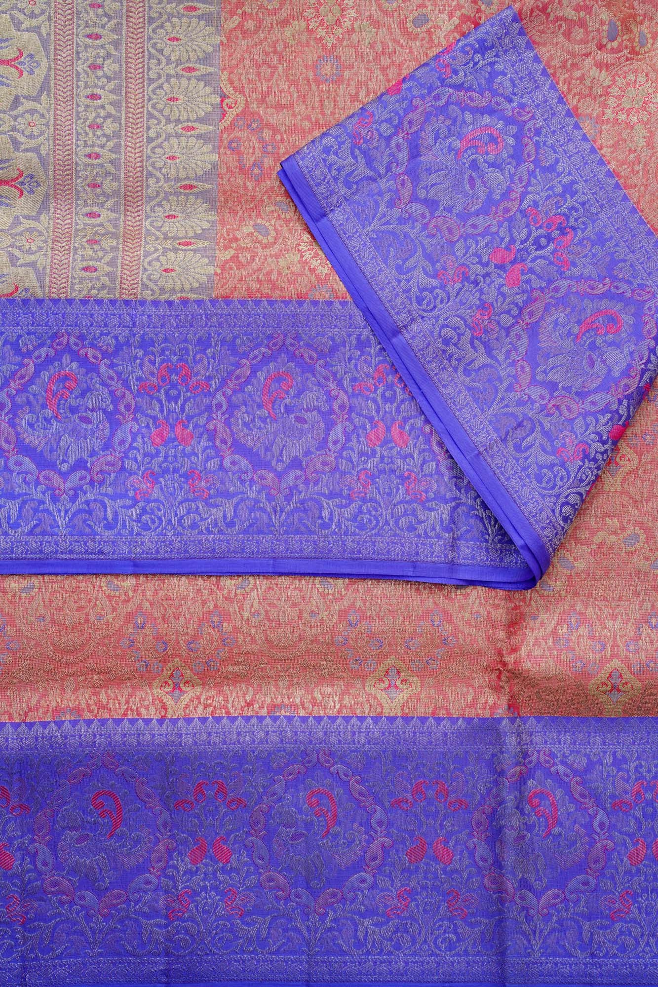 Meenakari Design Pure Tissue Silk Saree