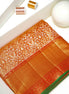 Leaf with Floral Design Pure Tissue Silk Saree