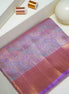 Zigzag & Paisley Floral Motif Tissue Silk Saree