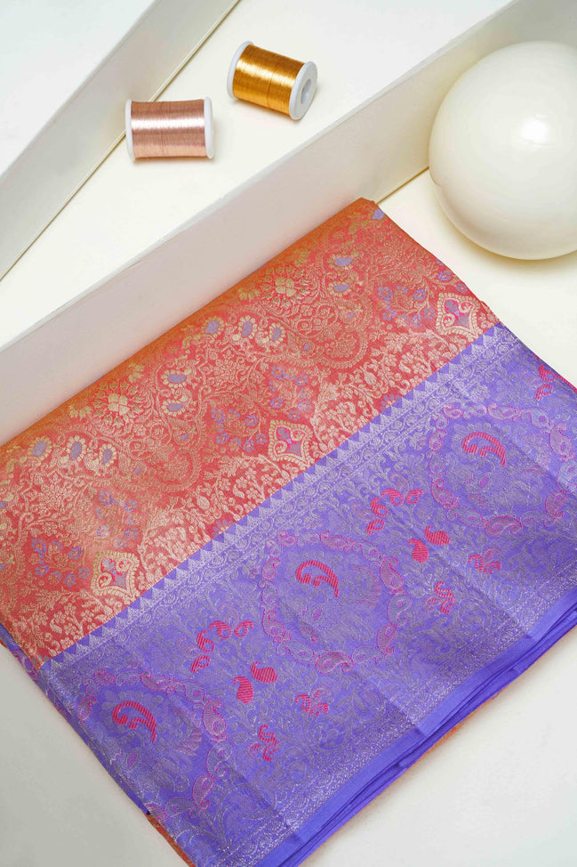 Meenakari Design Pure Tissue Silk Saree