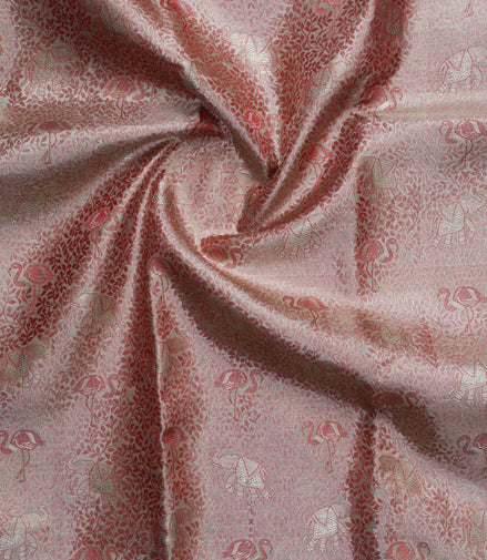 Forest Safari & Flamingo Jaal Pure Tissue Silk Saree