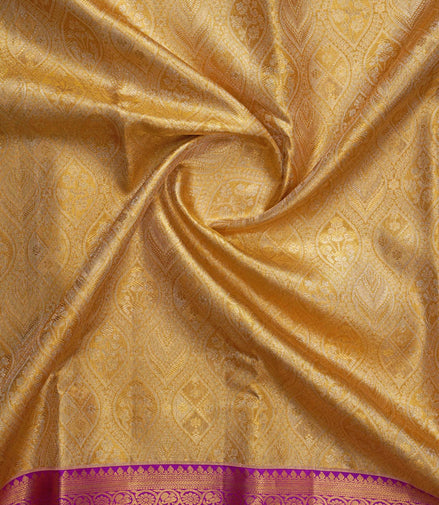 Royal Doli-Baraat & Paisley Jaal Gold Pure Tissue Silk Saree