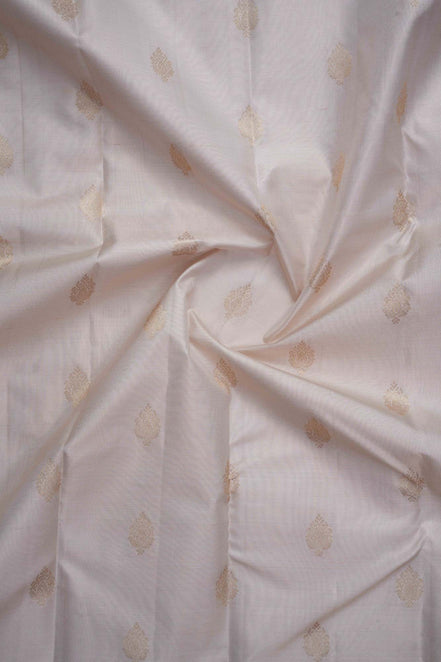 Classic Paisley Butta & Floral Temple Border Pure Silk Saree