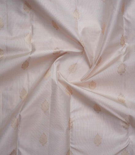 Classic Paisley Butta & Floral Temple Border Pure Silk Saree
